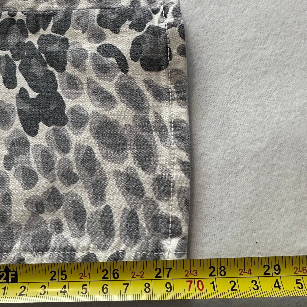 MOTHER Mid Rise Dazzler Ankle Jeans Size 29 Animal Print Skinny Grey - Picture 14 of 14